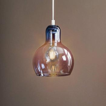 Blue Mango Pendant Light with Silver Accents