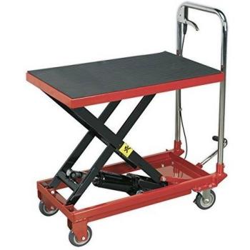 Sealey HPT150 Hydraulic Rolling Platform Truck Trolley 150kg Garage Warehouse
