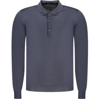 Modischer blauer Herrenpullover mit Logo