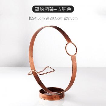 Soporte Decorativo de Vino de Hierro Forjado para Bar