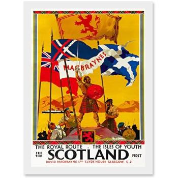 Artery8 White Travel Flag – Scotland Isle Route