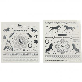 Depesche 6387 – Metallic Pferde Tattoos „Horses Dreams“, sortiert