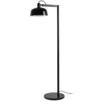 Black Tatawin Floor Lamp with Steel and Glass