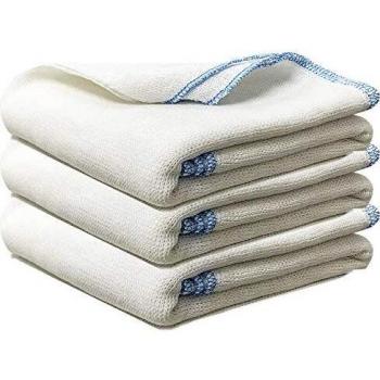 Towelogy® 50 Pack White Cotton Dish Cloths Extra Large Heavy Duty Commercial Grade