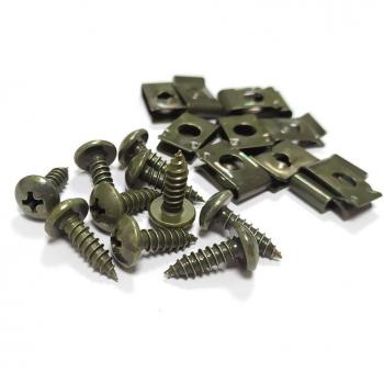 10pcs U-Type Plastic Clips with Screws for ATV Moped Car Motorcycle