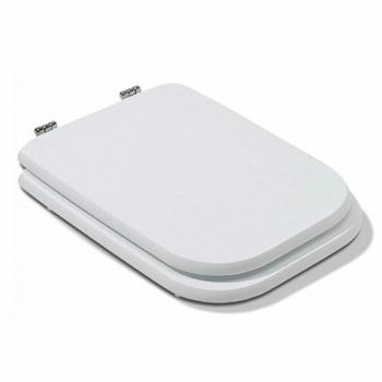 Cleafe Copriwater Sedile WC Bagno Acciaio Bianco 52735