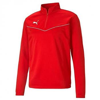 Herren Sweatshirt Puma TeamRISE 1/4‑Reißverschluss, Rot, XS