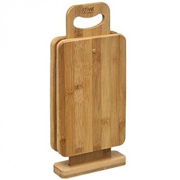 Juego de tablas de corte con soporte de bambú