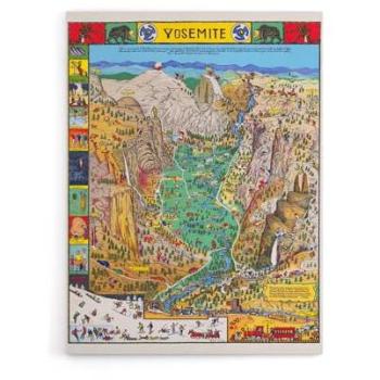 Artery8 Yosemite Valley 1931 Map Canvas – 24×32