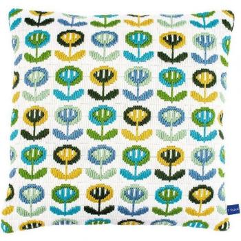 Vervaco Flowered Long Stitch Cushion Pack