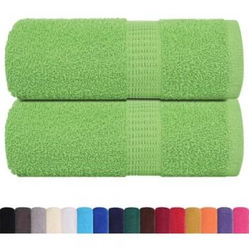 Serviettes d'invité vert pomme 2 pcs 30x50 cm 360 g/m² 100% coton