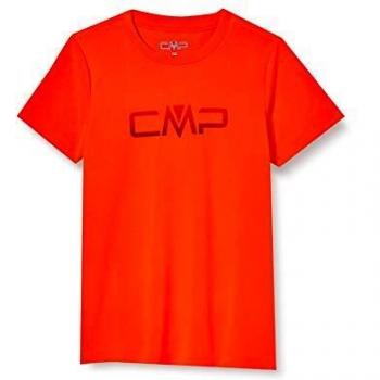 T-shirt Piquet CMP pour Garçon, Logo, Orange Flash, 110