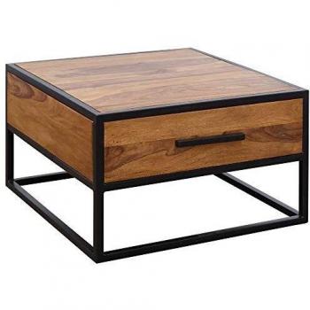 FineBuy Designer Couchtisch Sheesham 65 x 38 x 65 cm