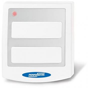 Radio Interne Novoferm 111 – Pulsante + Interruttore, 2 Canali, 433 MHz, Bianco