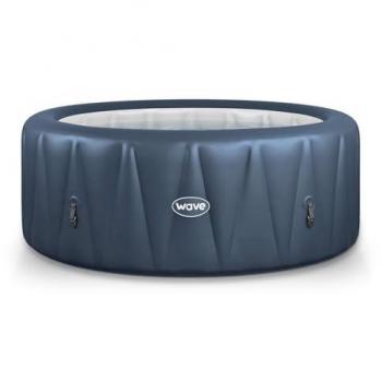 Navy 6-Person Round Inflatable Hot Tub