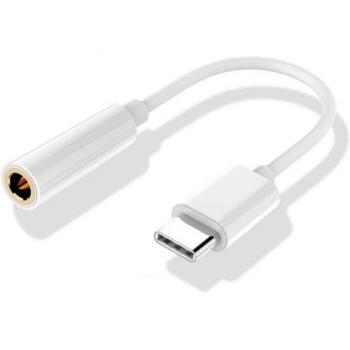 Adaptador Digital Tipo C para Áudio 3,5 mm Branco