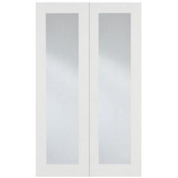 LPD Pattern 20 White Primed Door with Clear Glass