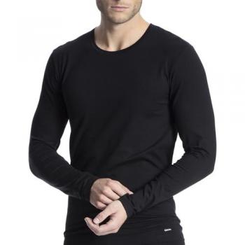 CALIDA Cotton Code Shirt Langarm Herren Schwarz XL
