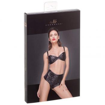 Noir Handmade High-Waist Shorts mit Zierfalten
