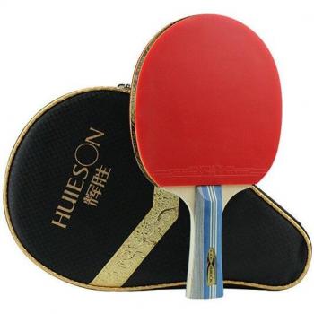 Huieson 3-Star Table Tennis Paddle with Lightweight Construction and Storage Bag