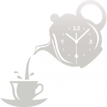 Acrylic Coffee Cup Teapot Wall Clock