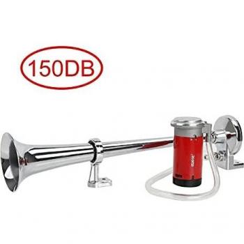 Klaxon à Trompes Blanc Zinc 450mm 150db 12V