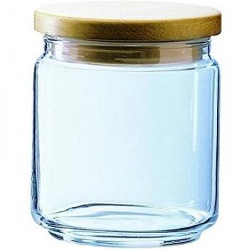 Barattolo in vetro 0,75 lt dotato di tappo in legno, marca Boxmania