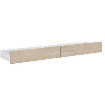 Miroytengo Set de Cajones para Cama Juvenil Eik en color Roble Japonés 199x22x51 cm