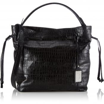 Buffalo Women's Croco Leather Handbag 1035-25 Black