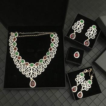 Vintage Zircon Jewelry Set for Brides