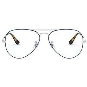 Unisex Aviator-Brille RX6489 2970 58 – Silber/Blau