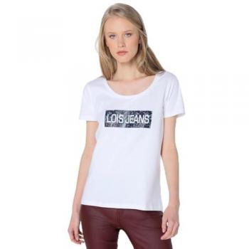 Camiseta de manga corta con logo floral Lois Jeans