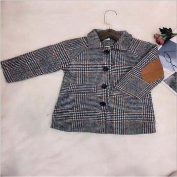 Girls' Woolen Padded Winter Jacket