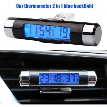 Car Air Vent Mount Digital Clock and Thermometer with Backlight