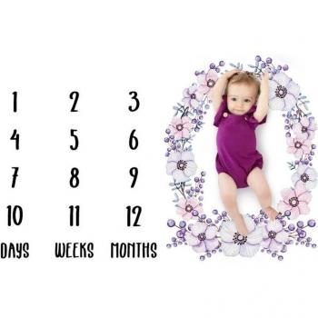 Children's Floral Milestone Blanket