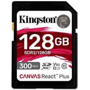 Kingston Canvas React Plus 128 GB SDXC Speicherkarte schwarz, UHS-II U3, Class 10, V90