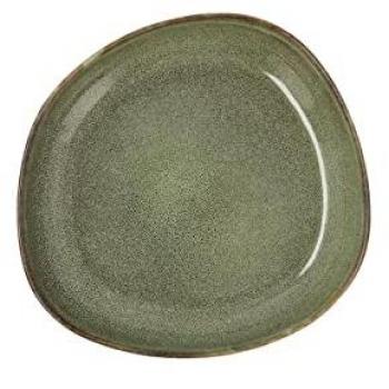 Plato hondo de gres verde 21cm