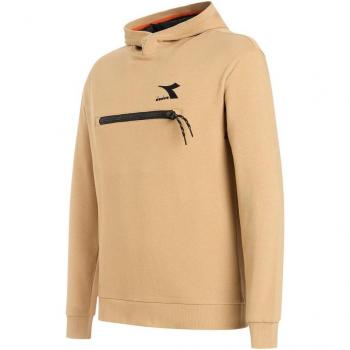 Sudadera Diadora con Capucha Marrón Claro