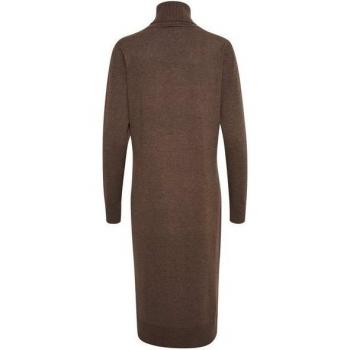Saint Tropez Brown Long Knitted Dress, Roll Neck, Size Small