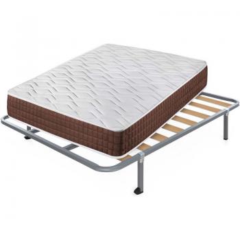 Somier Hades + Colchón Viscoelástico Stylus (4 patas cuadradas) – 135×190 cm