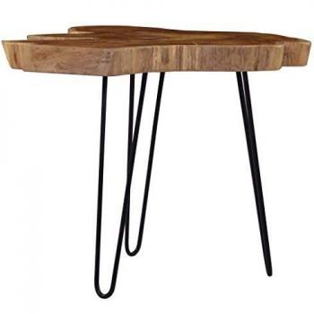 VidaXL Tavolino in legno di teak (60-70) x 45 cm