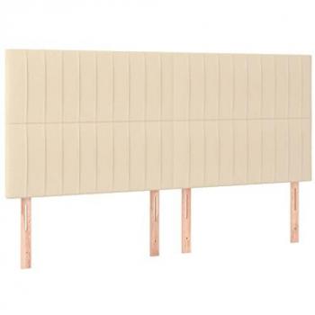 LED Kopfteil in Creme 160x5x118/128 cm