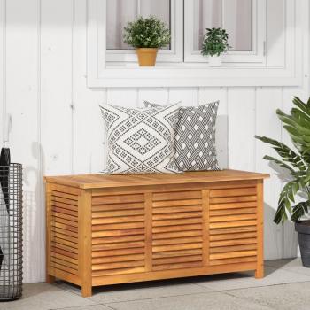 Boîte de rangement extérieure en bois d'acacia 113x50x56cm