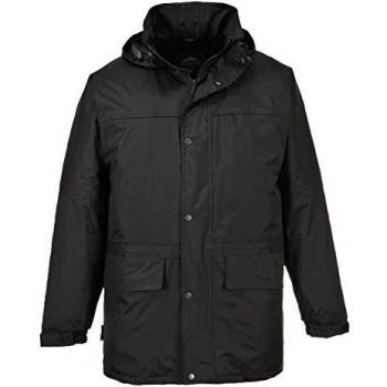 Portwest Mens Oban Fleece Lined Waterproof Jacket, Black, Size S