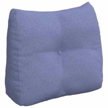 Coussin ergonomique bleu denim, dimensions 60x24x50 cm