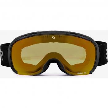 Sinner Marble Maschera Da Sci Matte Black Doppia Full Orange Mirror CAT3