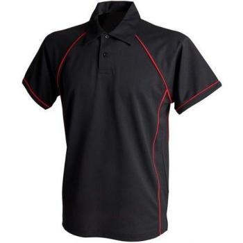 Royal Blue/White Piped Performance Polo Shirt for Men