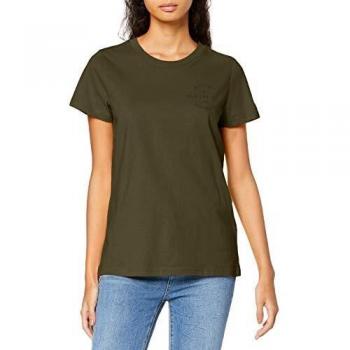 Seasonal Graphic Tee Shirt by Lee in Olive Green for Women in Size XS