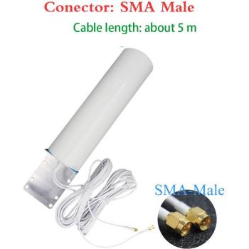 Antenne 3G 4G LTE extérieure avec connecteur SMA mâle et câble de 10 mètres
