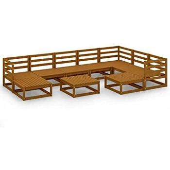 VidaXL Gartenmöbel-Set 10-teilig aus Kiefernholz
